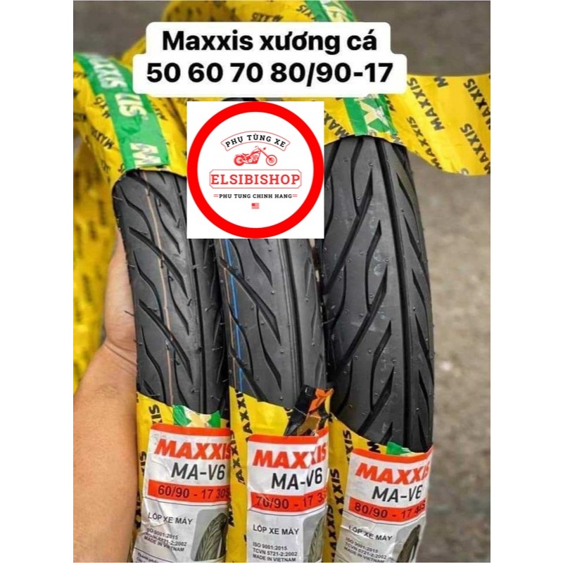 Vỏ Lốp xe Maxxis gai xương cá, phượng hoàng MA-V6 ( xài ruột ) 50/90-17 60/90-17 70/90-17 Chính Hãng
