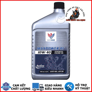 Nhớt tổng hợp MAXLUBE MAXPOWER 10W40 dành cho xe số, côn tay - Nhập khẩu Mỹ
