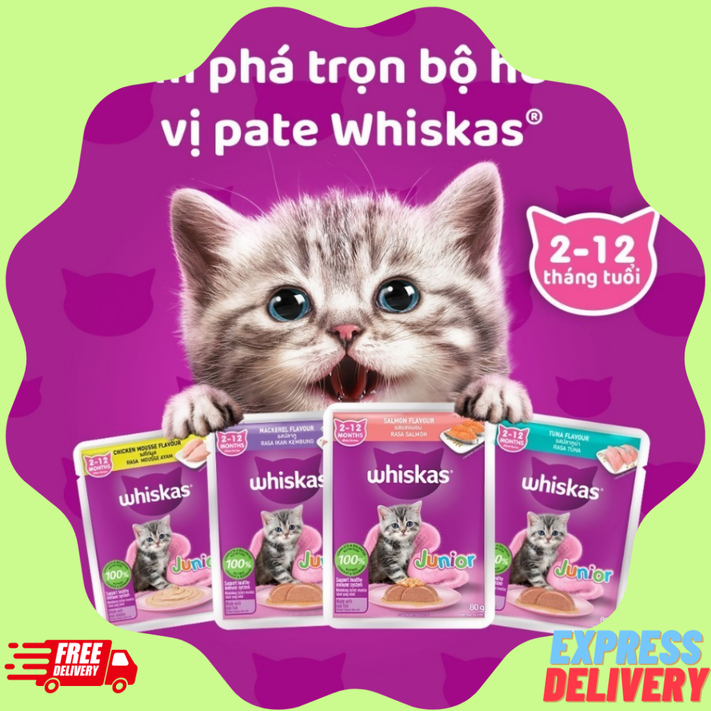 PATE WHISKAS CHO MÈO CON - GÓI 80G
