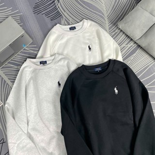 Áo Sweater logo Ngựa thêu sắc nét chất liệu nỉ bông Cotton