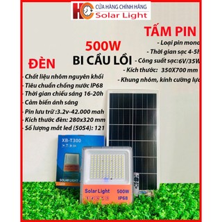 Đèn pha năng lượng mặt trời 300W, 500W & 800W, Bi cầu lồi, vỏ nhôm, có báo pin