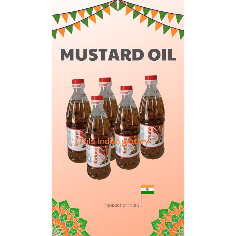 MUSTARD OIL DẦU CHIẾT XUẤT TỪ HẠT MÙ TẠT ẤN ĐỘ 1000ML