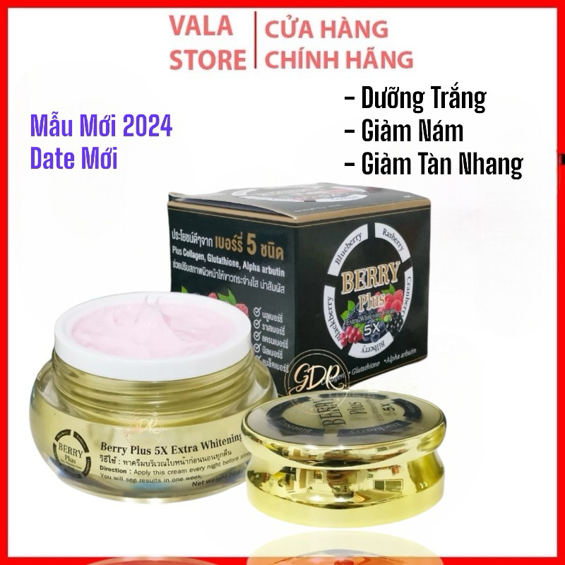 Kem dưỡng trắng da giảm mờ các vết thâm nám và tàn nhang 4K Berry Plus Extra thiên nhiên Thái Lan
