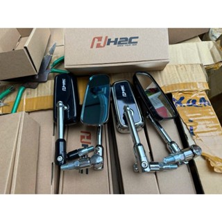 Gương H2C Chân Xoay 360, Kính Chiếu Hậu Xịn H2C mặt kính Xanh Nano chống chói, gắn được tất cả các dòng xe máy