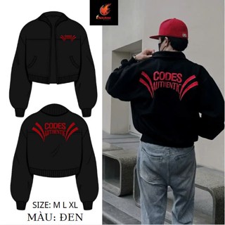 Bomber Jacket cổ trụ vải Pcgen lót lưới,bomber local brand khóa kéo form rộng unisex _Codes Studio