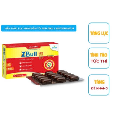 Viên Tăng Lực Nhân Sâm Tỏi Đen Zbull New Brand M