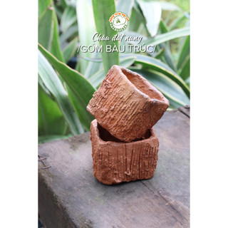 Chậu đất nung thủ công (gốm Bàu trúc)