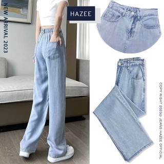  Quần Jeans lưng thun HAZEE thiết kế 2in1  Khóa + Chun  chất liệu mềm mịn co giãn quần ống rộng 