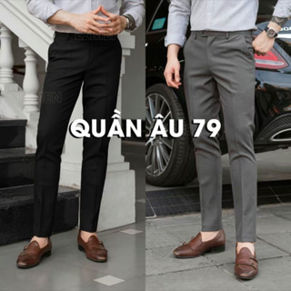  Quần âu nam dáng ôm đứng baggy vải dày chéo 79 co dãn,công sở hàn quốc cao cấp,quần tây nam đi làm đẹp trẻ trung bigsize 