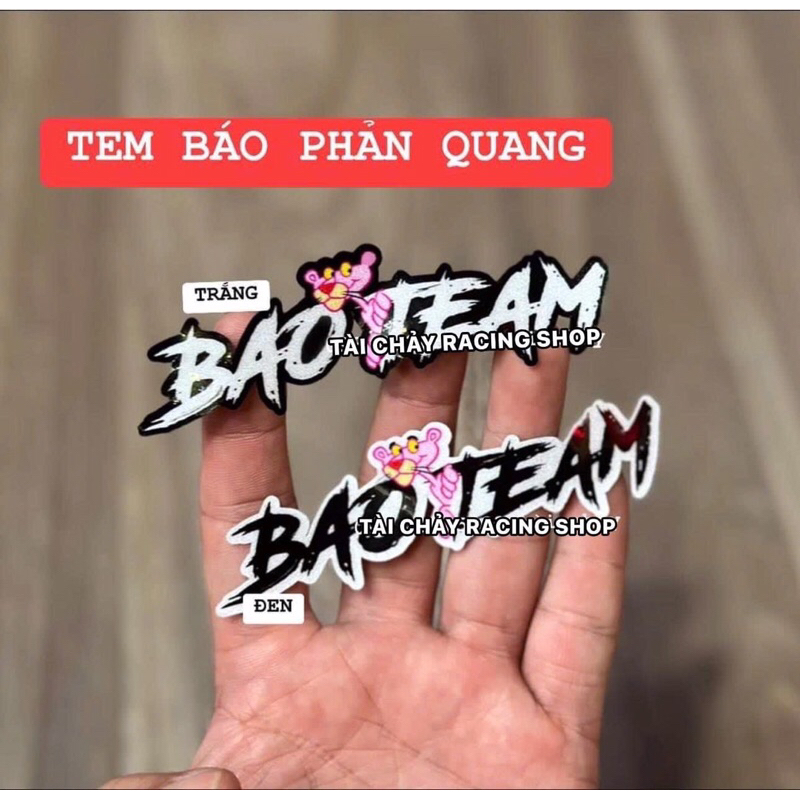 [  1 TEM ] TEM DECAL BÁO NỀN PHẢN QUANG DÁN TRANG TRI XE