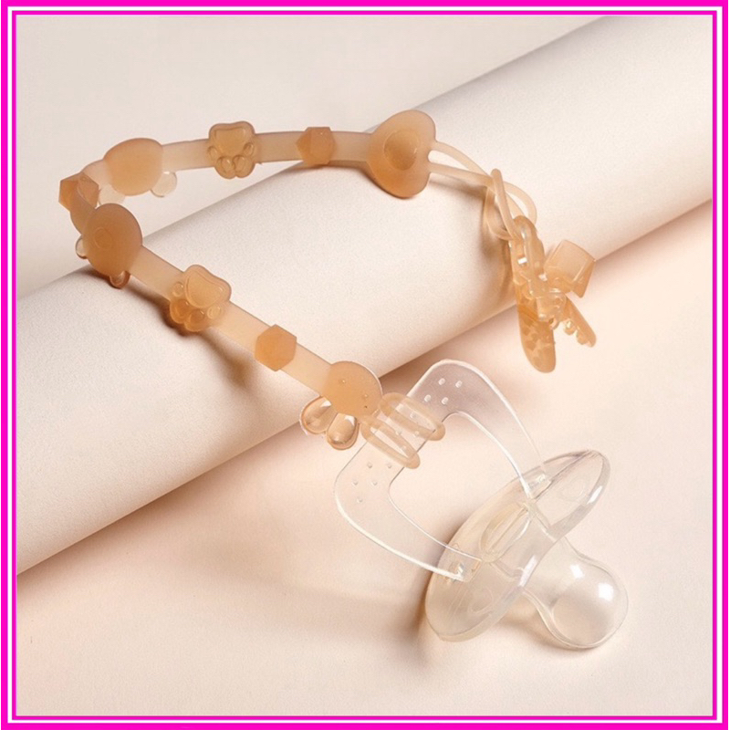 Dây Đeo Ti Giả, Gặm Nướu Cho Bé Bằng Silicon Chống Rơi An Toàn, Dây Silicon Hình Thú