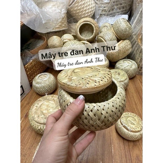  Hộp cơi ủ xôi hộp cơi đựng đồ decor trang trí hàng 2 lớp dầy dặn  Ảnh thật  shop mây tre đan Anh Thư 