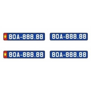 Biển số mô hình xe tỷ lệ 1:24