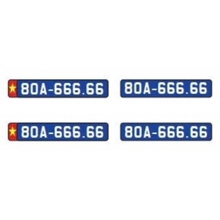 Biển số mô hình xe tỷ lệ 1:24