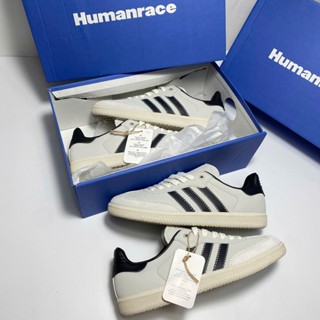  Giày thể Thao Sneaker Samba Pharrell x adidas Samba Human Race 'Aluminium Black' ID9065,Giày Samba Xám kẻ đen Cao 