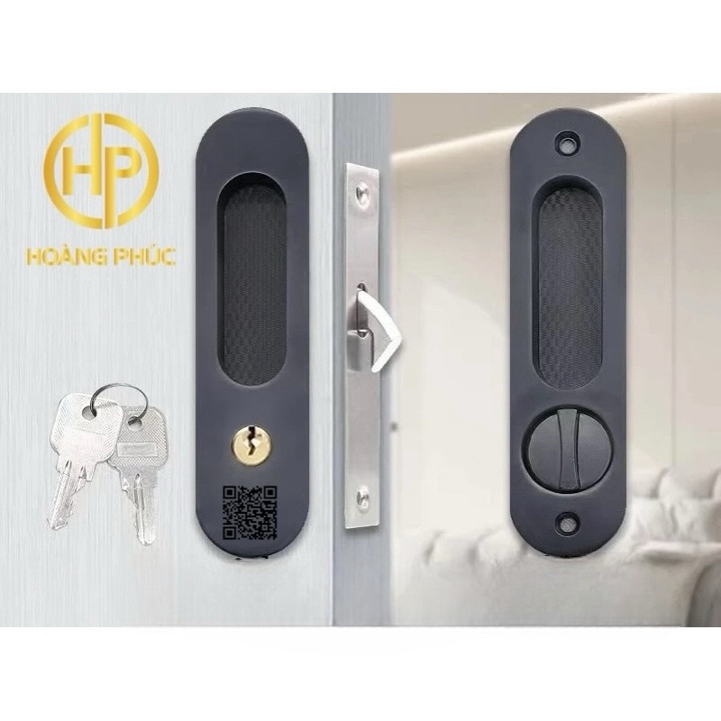 Khóa âm cửa lùa gỗ cao cấp (tay bầu)