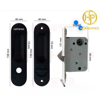 Khóa âm cửa lùa gỗ cao cấp (tay bầu)