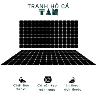 Tranh bể cá 3D Dài 120 cao 50cm - Decal dán bể cá nhiều mẫu, có sẵn keo mặt trước