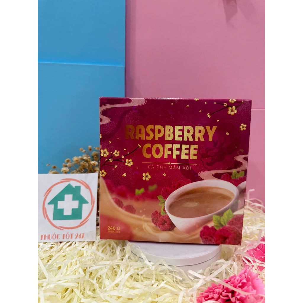 Cà Phê giảm cân Mâm Xôi Raspberry Coffee hộp 15 gói - Giảm cân an toàn, hiệu quả