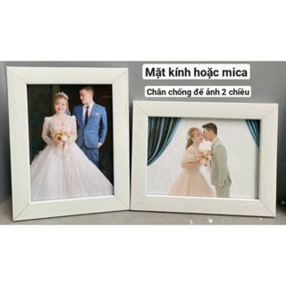Khung ảnh để bàn (13x18 | 15x21 | 10x15cm) – mặt kính hoặc mica, có chân chống và móc treo đa năng