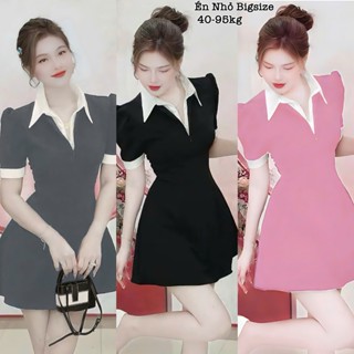 Đầm Váy Bigsize Nữ Cổ Bẻ Dáng Ngắn Thiết Kế Đi Tiệc Thanh Lịch Cao Cấp Xinh Đẹp Sang Trọng Dễ Thương Giá Rẻ 40-95kg