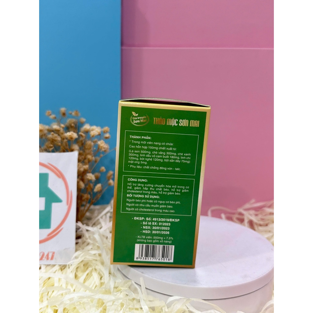 ✅ Giảm Cân Nhanh Sơn Mai Trà Thảo Mộc 90 viên  [Freeship] ❤️ giảm béo Viên Uống Detox Cấp Tốc