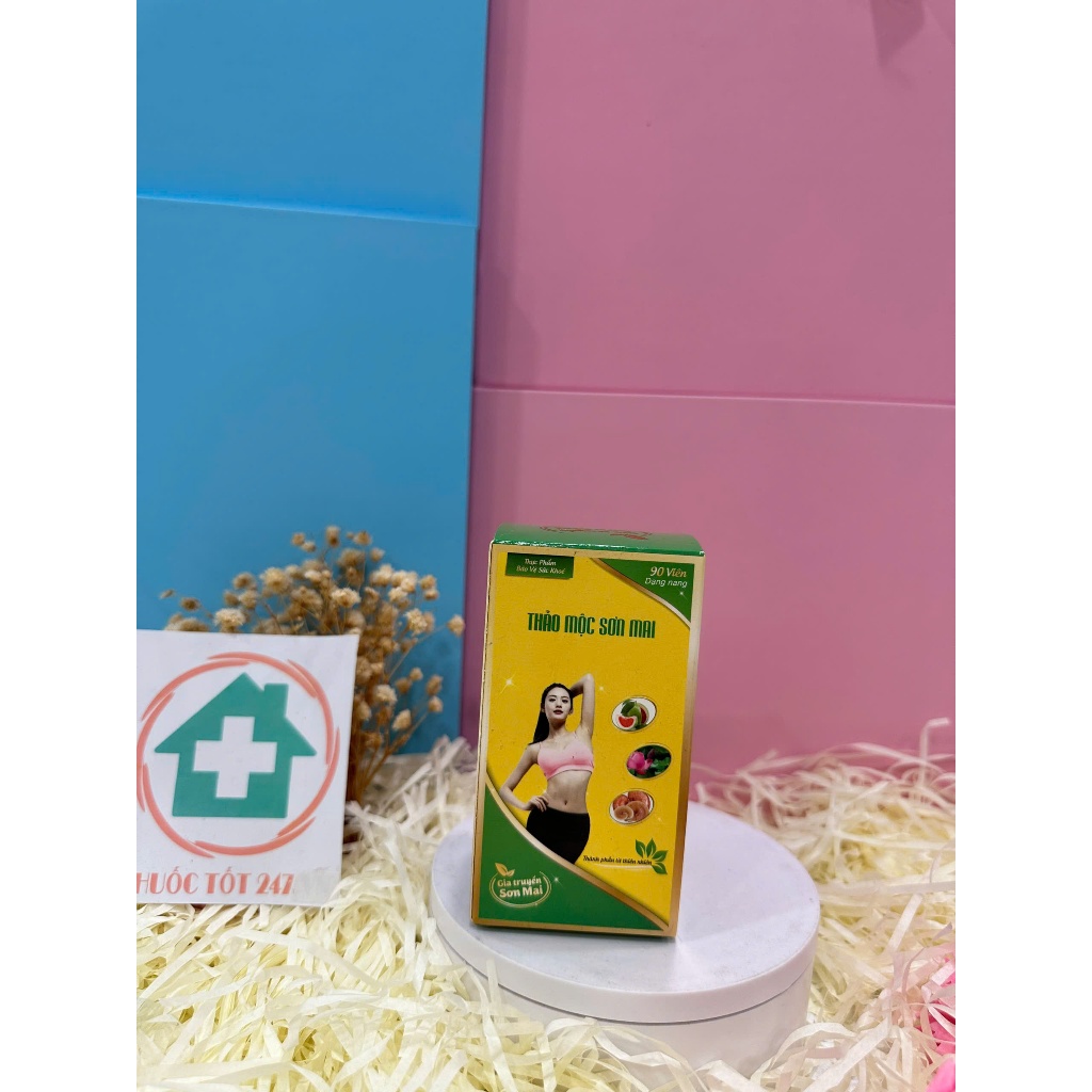 ✅ Giảm Cân Nhanh Sơn Mai Trà Thảo Mộc 90 viên  [Freeship] ❤️ giảm béo Viên Uống Detox Cấp Tốc