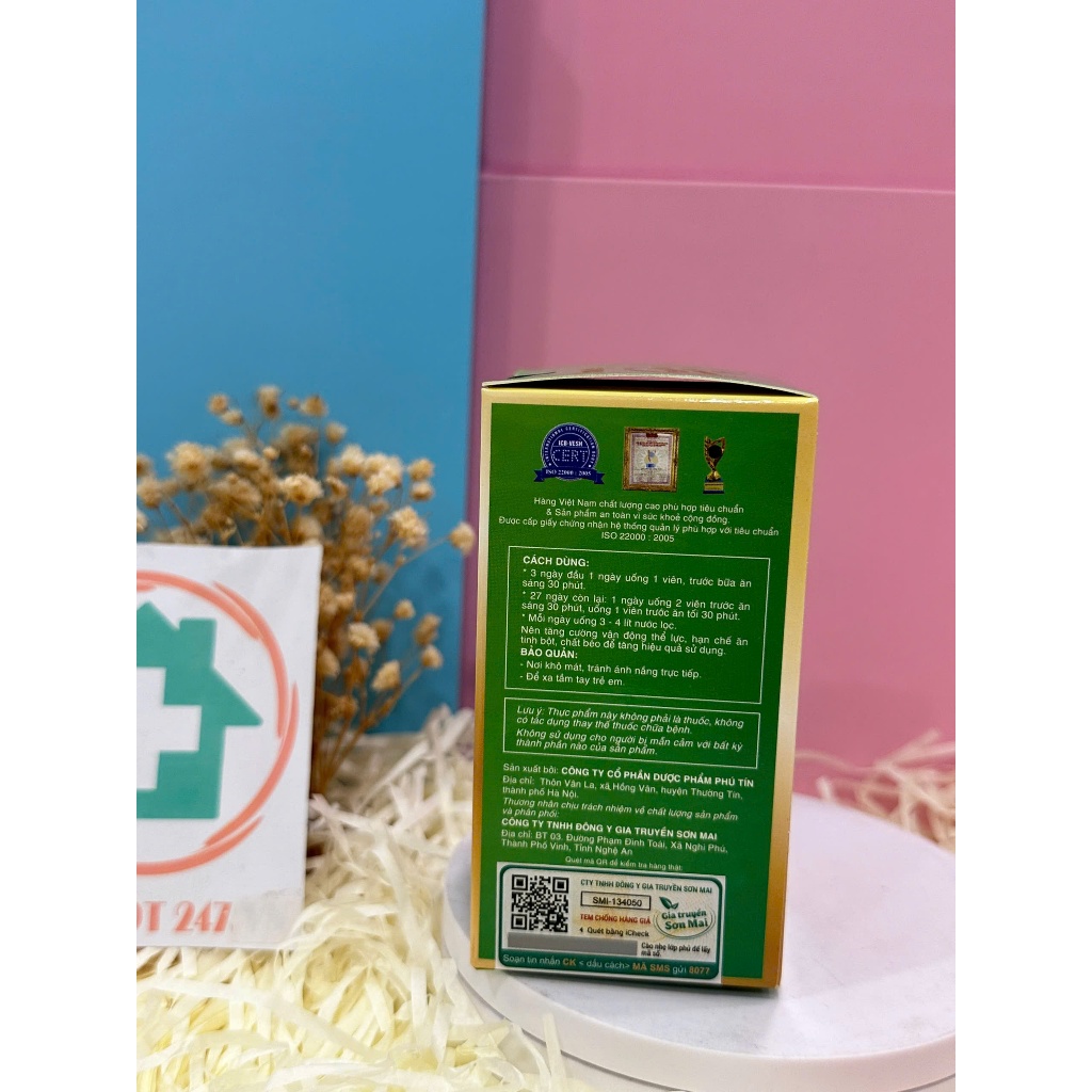 ✅ Giảm Cân Nhanh Sơn Mai Trà Thảo Mộc 90 viên  [Freeship] ❤️ giảm béo Viên Uống Detox Cấp Tốc