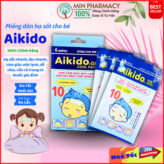  MIẾNG DÁN HẠ SỐT NHANH AIKIDO GEL COOL PATCH  Hộp 6 miếng  
