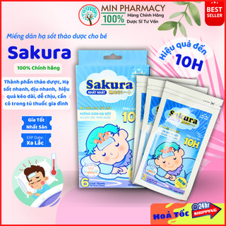  Miếng Dán Hạ Sốt SAKURA Cho bé Nguồn gốc thảo dược - Minpharmacy 
