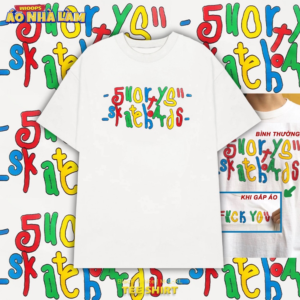 Áo Thun Tay Lỡ Cotton Unisex Wioops, Áo Phông Nam Nữ Form Rộng Basic Oversize Phong Cách Đường Boi P