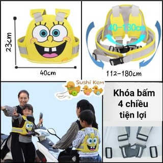 Đai xe máy phản quang an toàn cho bé