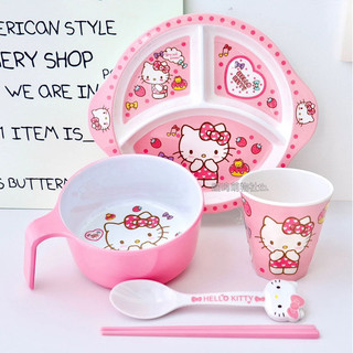 🌸𝐓𝐀̣̆𝐍𝐆 𝐐𝐔𝐀̀🌸 SET COMBO BÀN ĂN HELLO KITTY