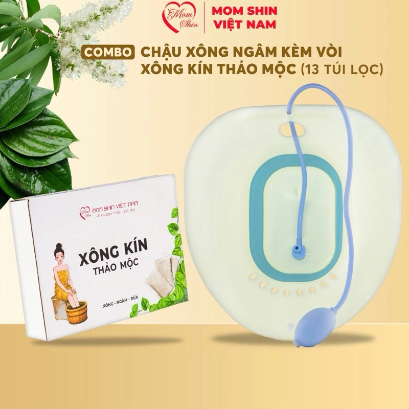 [PASS CAM KẾT MỚI 100%] combo chậu xông vùng kín và set xông vùng kín của mom Shin