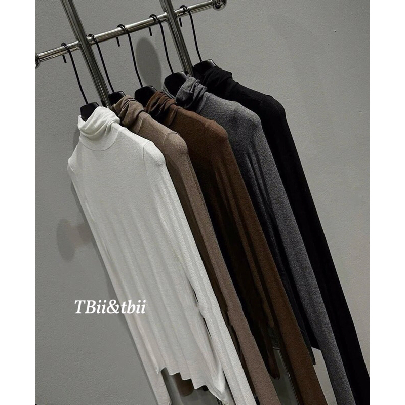 Áo thun len giấy mỏng cổ lọ chuẩn mác WU 33- Len giấy nên mỏng nha (TCS)