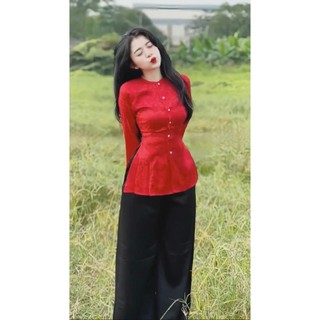 Bộ Bà Ba Gấm Hoa, Quần Trắng Đen
