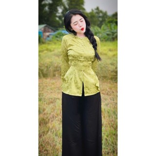 Bộ Bà Ba Gấm Hoa, Quần Trắng Đen