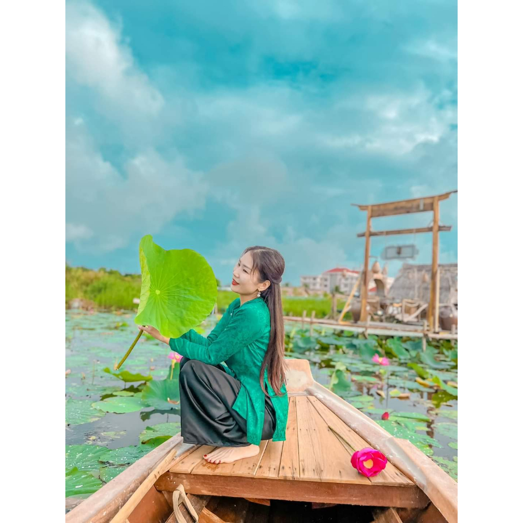 ÁO BÀ BA LẺ XANH LÁ