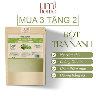 Bột Trà Xanh hữu cơ UMIHOME nguyên chất 40g đắp mặt nạ trắng da, ngừa mụn và thâm hiệu quả, chống lão hóa