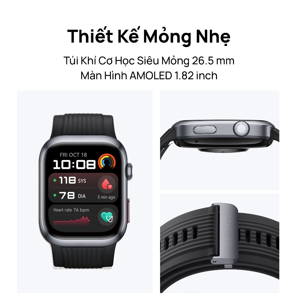 Đồng Hồ Thông Minh HUAWEI WATCH D2 | Theo Dõi Huyết Áp Động| Thiết Kế Mỏng Nhẹ | Quản Lý Sức Khỏe Toàn Diện | BigBuy360 - bigbuy360.vn