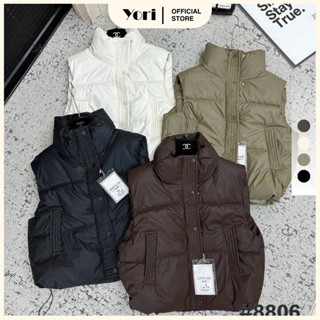 Áo phao gile da nữ Quảng Châu Cao Cấp mẫu mới đông 2024 đủ màu đen rêu trắng nâu Size từ 41-65kg