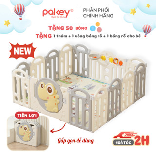 Quây Cũi Nhựa Gấp Gọn Pakey Khủng Long Mẫu Mới 2025, Quây Cũi Cho Bé Chất Nhựa An Toàn Cao Cấp Dùng Trên Mọi Loại Sàn
