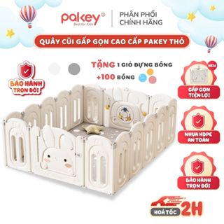 Quây Cũi Nhựa Gấp Gọn Cao Cấp TẶNG 100 BÓNG New 2025 + GIỎ ĐỰNG, Quây Nhựa Cho Bé Siêu Chắc Chắn Bảo Hành Trọn Đời