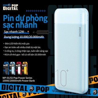 [Tặng kèm dây 3 đầu] Pin dự phòng 20.000mAh WK Sạc nhanh, Màu trẻ trung Smartcom - WP 01.02