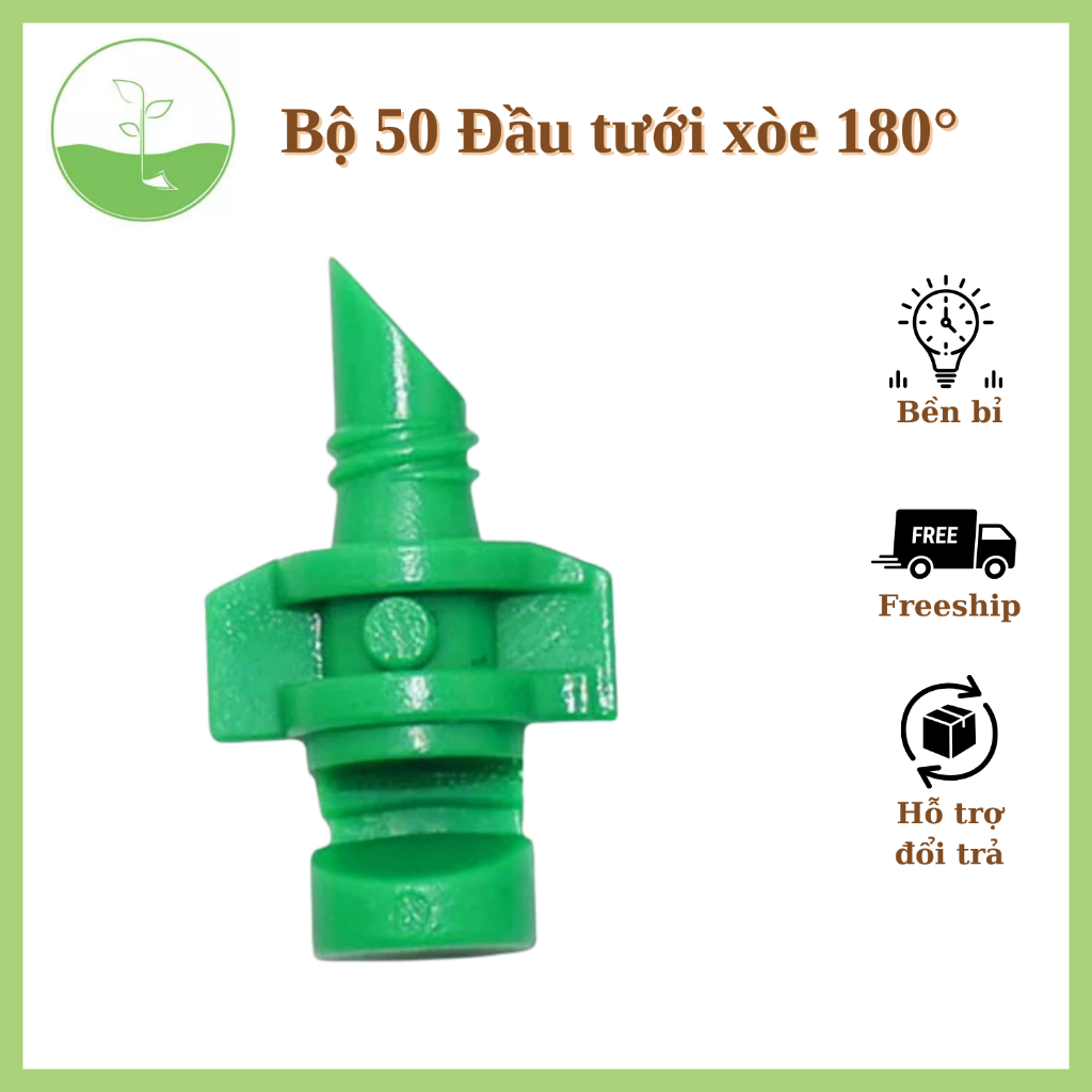 Bộ 50 Đầu tưới xòe 180° (Béc phun sương, phun mưa 180 độ), Béc bọ tưới phun mưa