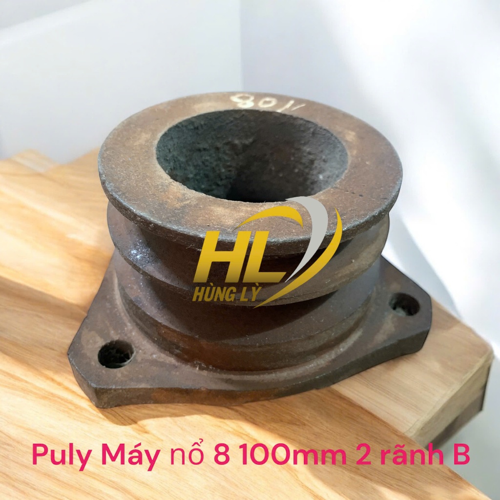 Puly Máy nổ 8 100mm 2 rãnh B dây cua roa ô tô,máy cày,máy nổ,máy sát gạo,máy tuốt lúa
