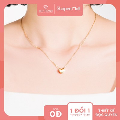 Dây Chuyền Vàng Tây Thiết Kế Hình Trái Tim DCBZ009 Huy Thanh Jewelry
