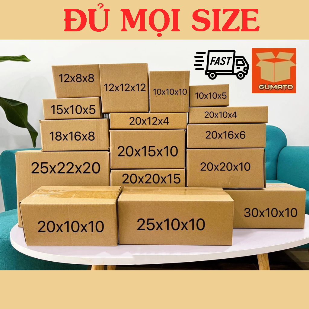 Hộp carton đóng hàng, hộp giấy thùng carton gói hàng tại Gumato giá rẻ toàn thị trường