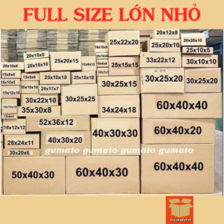 Thùng hộp carton size lớn, thùng giấy đóng hàng nhiều kích thước - số lượng 1 thùng Gumato