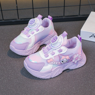 Giày thể thao kuromi không dây cho bé gái chất liệu da êm mềm thông hơi thoáng khí